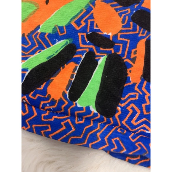 VTG Surf Volleyball Neon AOP T-shirt - Multi Color- Size - 80s 90s - Picture 9 of 9